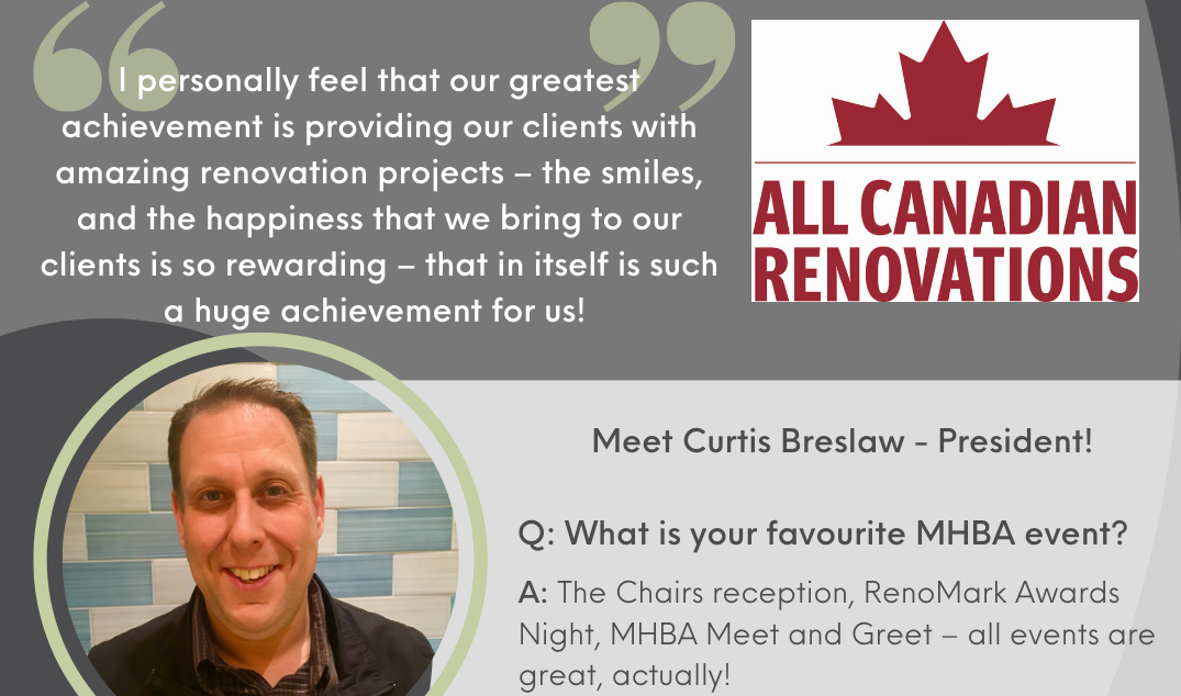 MHBA Monthly Member Profile: December (All Canadian Renovations)